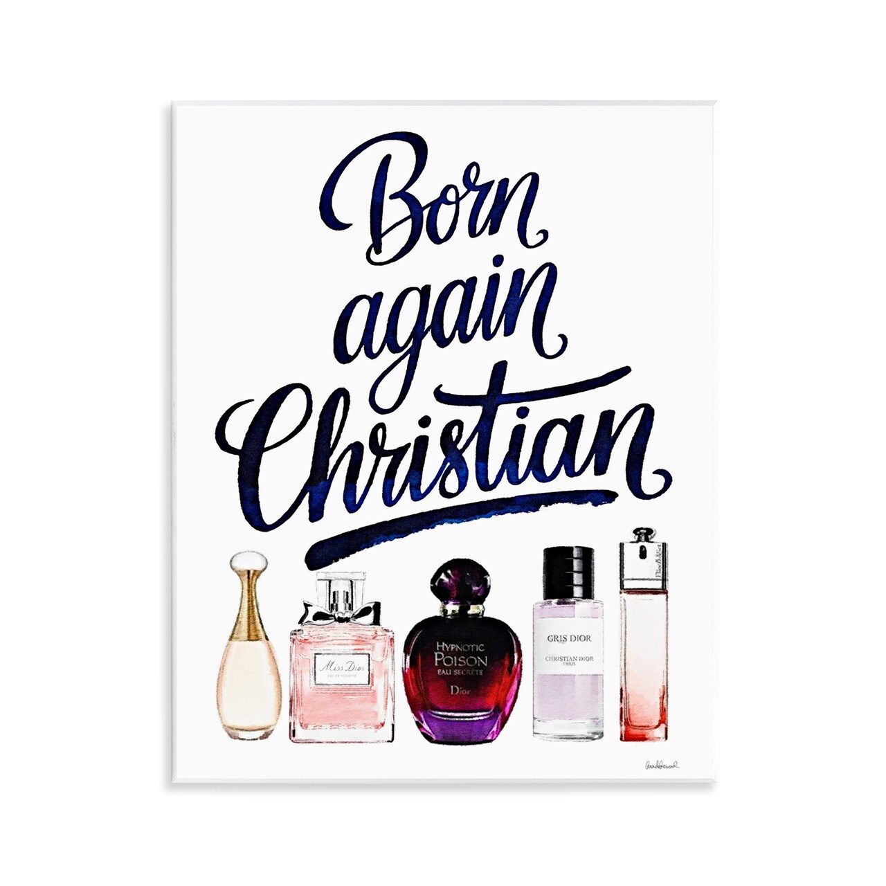 Stupell Industries Born Again Christian Skincare Wall Plaque, design by Amanda Greenwood
